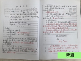 蔡雅 备课